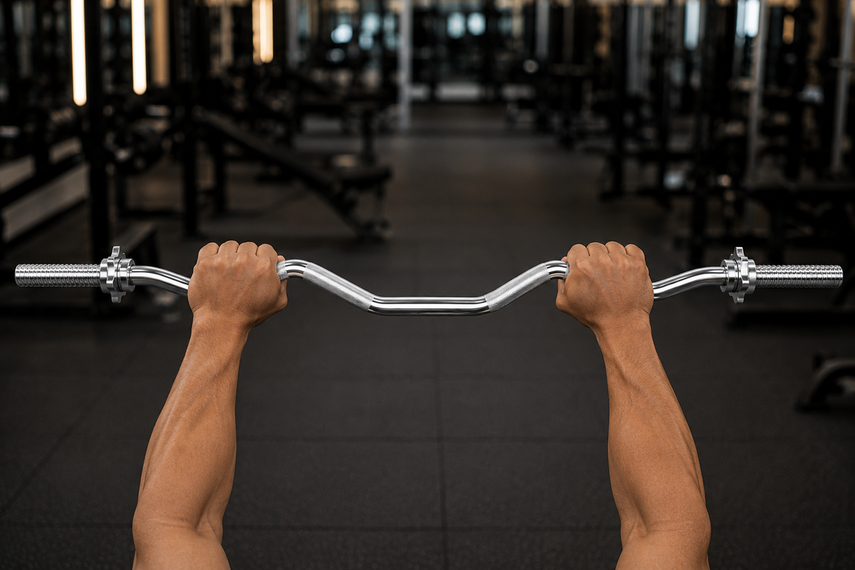 Chrome-Plated EZ Curl Bar