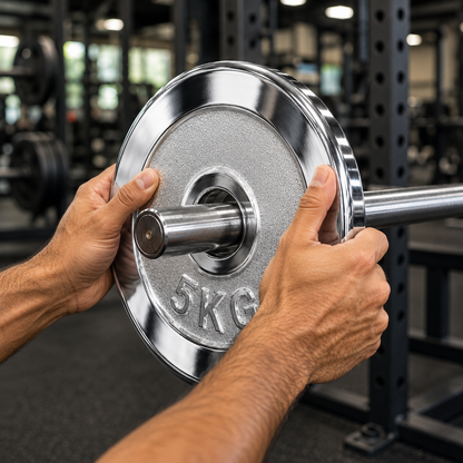 Chrome-Plated Weight Plates Set