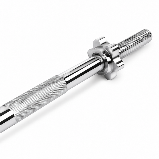 Chrome-plated straight barbell