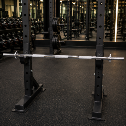 Chrome-plated straight barbell